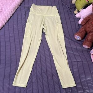 aerie Light Green High-Waist Leggings with Side Pockets